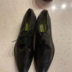 Elegant Black Leather Men's Oxfords